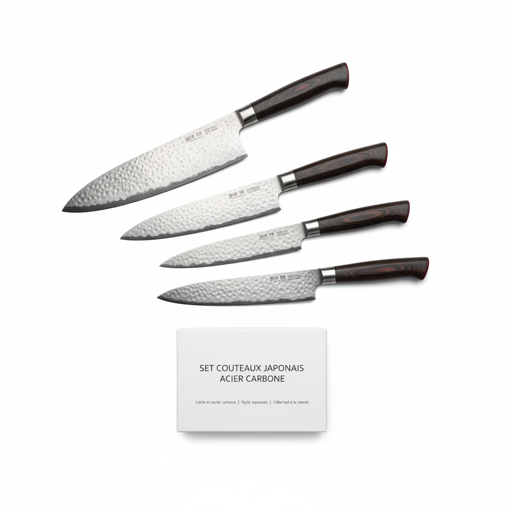 High Carbon Steel Japanese Style Kitchen Knife Set Stainless Kiritsuke Santoku Nariki Boning Utility & Paring Knife for Chefs