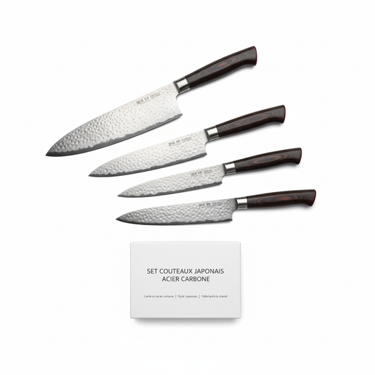 High Carbon Steel Japanese Style Kitchen Knife Set Stainless Kiritsuke Santoku Nariki Boning Utility & Paring Knife for Chefs